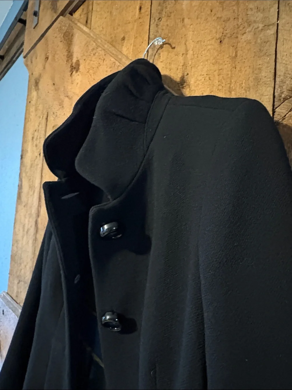 J. Crew Black Wool Blend A-Line Pea Coat - Picture 3 of 7